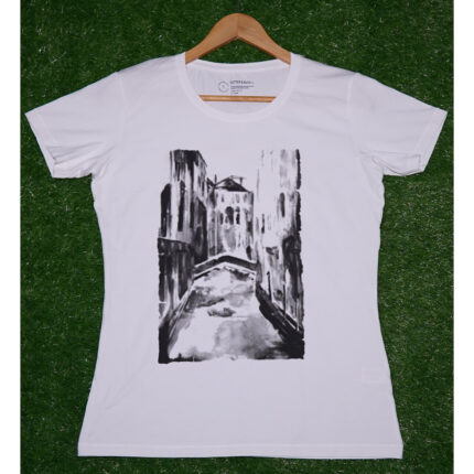 Cutter & Buck White Printed T Shirt