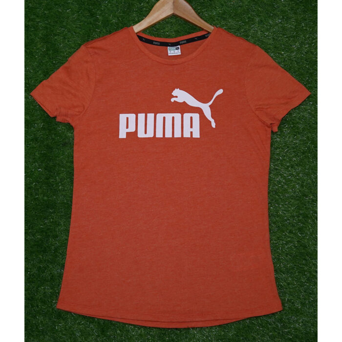 PUMA Classic Orange Logo T Shirt