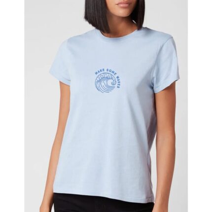 Fox Light Blue Make Some Waves Printed T Shirt