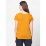 Fox Mustard Positivity Printed T Shirt