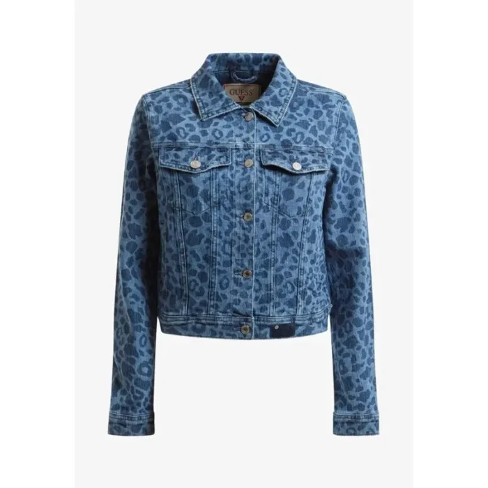 Guess Eco Leopard Denim Jacket