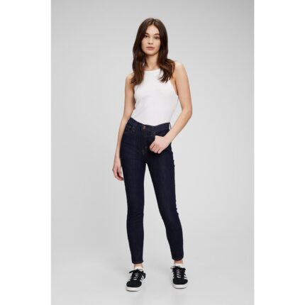 Gap Dark Wash Soft High Rise True Skinny Jeans