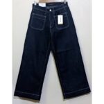F.A Rinse Wash High Rise Double Pocket Wide Leg Jeans