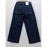 F.A Rinse Wash High Rise Double Pocket Wide Leg Jeans