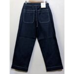 F.A Rinse Wash Cross Pocket High Rise Wide Leg Jeans