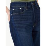 F.A Dark Wash Super High Rise Crop Wide Straight Jeans