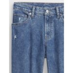 Gap High Rise Destructed Crop Straight Ripped Jeans