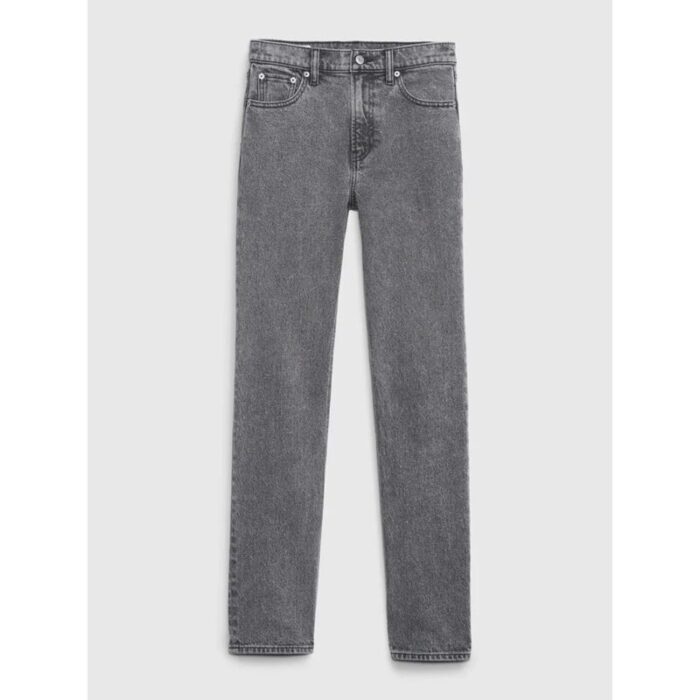 Gap Light Grey High Rise Straight Jeans