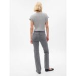 Gap Light Grey High Rise Straight Jeans