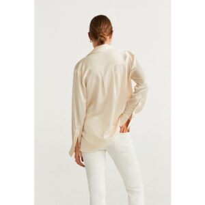 Mango Grace Slim Fit Cream Jeans