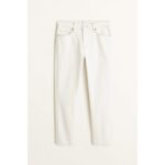 Mango Grace Slim Fit Cream Jeans