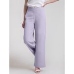 Bershka Lilac High Rise Super Wide Leg Trouser