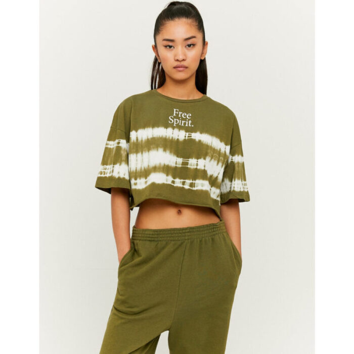 Tally Weijl Green Oversized Printed T Shirt