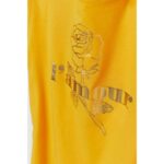 H&M Dark Yellow Lamour Printed T Shirt