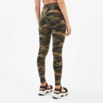 Bershka Dark Camouflage Plush Legging