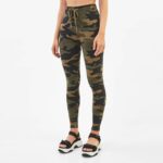 Bershka Dark Camouflage Plush Legging