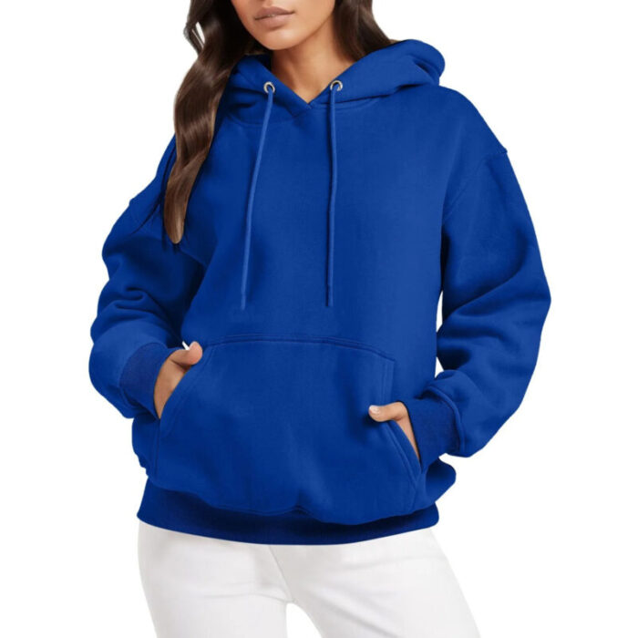 Royal Blue Basic Fleece Hoodie