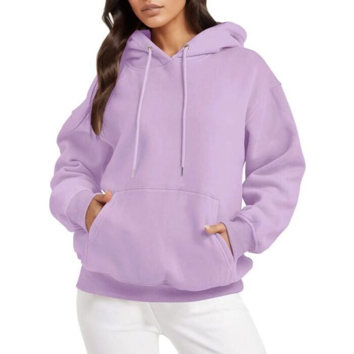 Lilac Basic Fleece Hoodie