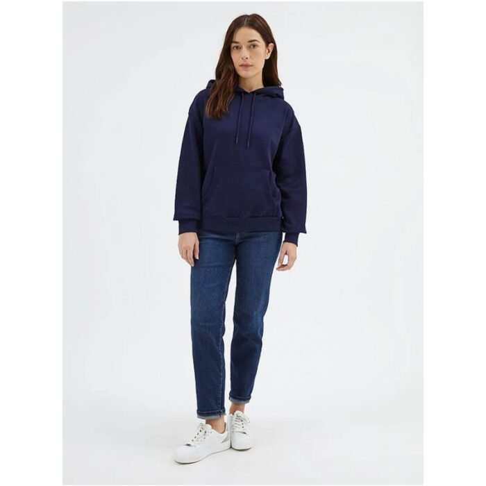 Navy Basic Fleece Hoodie