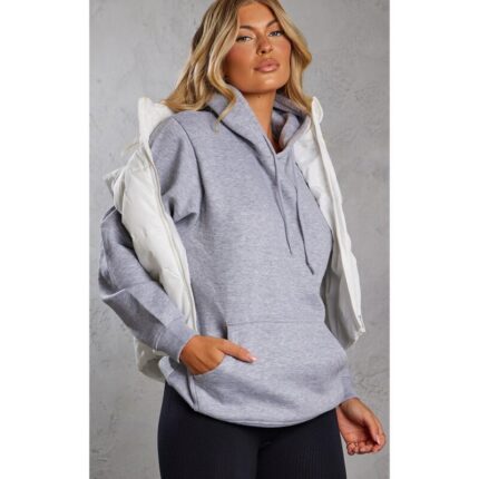 Heather Grey Basic Fleece Hoodie