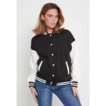 Black and White Varsity Baseball Jacket