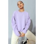 Lilac Crewneck Basic Sweatshirt