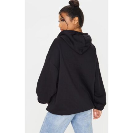 Black Basic Fleece Hoodie