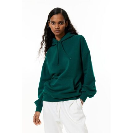 Bottle Green Basic Fleece Hoodie