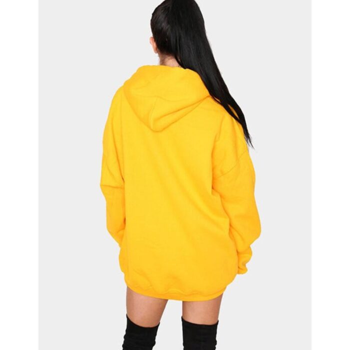 Yellow Basic Fleece Hoodie