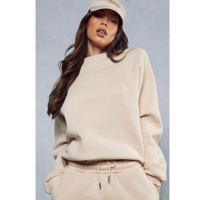 Sand Basic Crewneck Sweatshirt