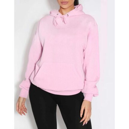 Light Pink Basic Fleece Hoodie