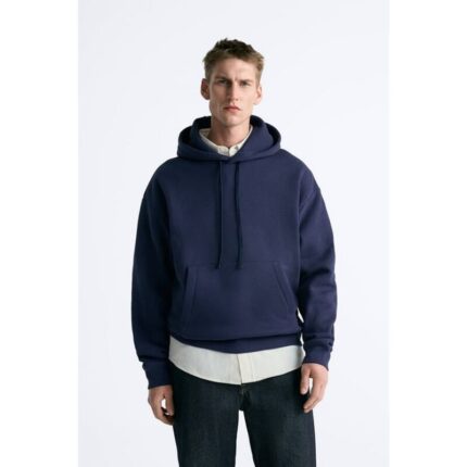 SM Lava Blue Basic Kangaroo pocket Hoodie