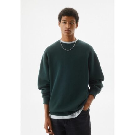 SM Bottle Green Basic Crewneck Sweatshirt