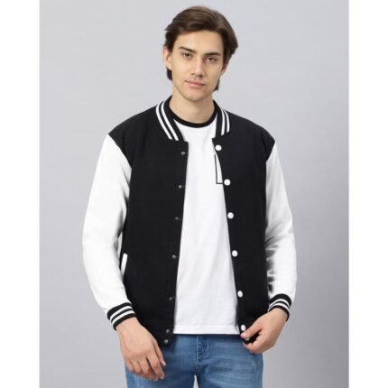 Sm Black and White Varsity Baseball Jacket