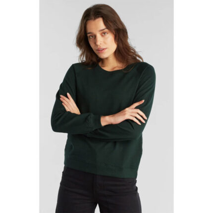 Bottle Green Basic Crewneck Sweatshirt