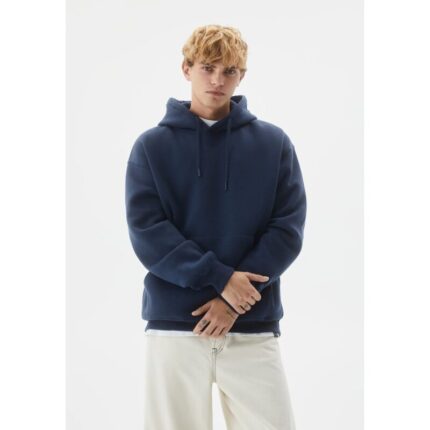 SM Navy Basic Kangaroo pocket Hoodie