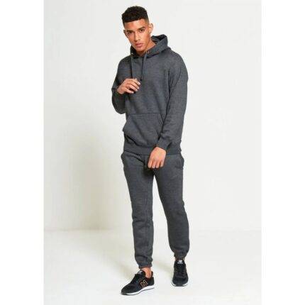 SM Charcoal Basic Fleece Tracksuit Hoodie Trouser