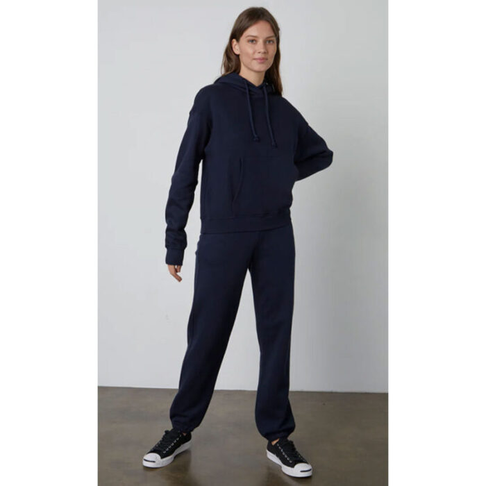 Navy Basic Fleece Tracksuit Hoodie Trouser