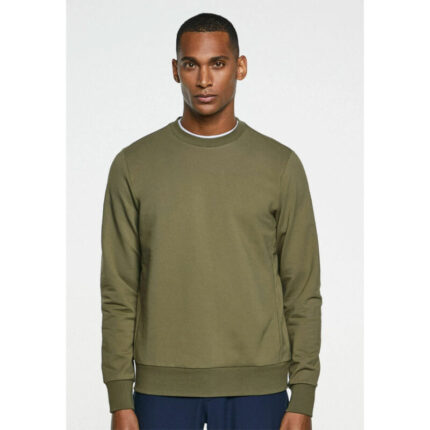 SM Olive Basic Crewneck Sweatshirt