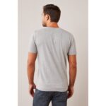 SMHeather Grey Basic Round Neck T-Shirt