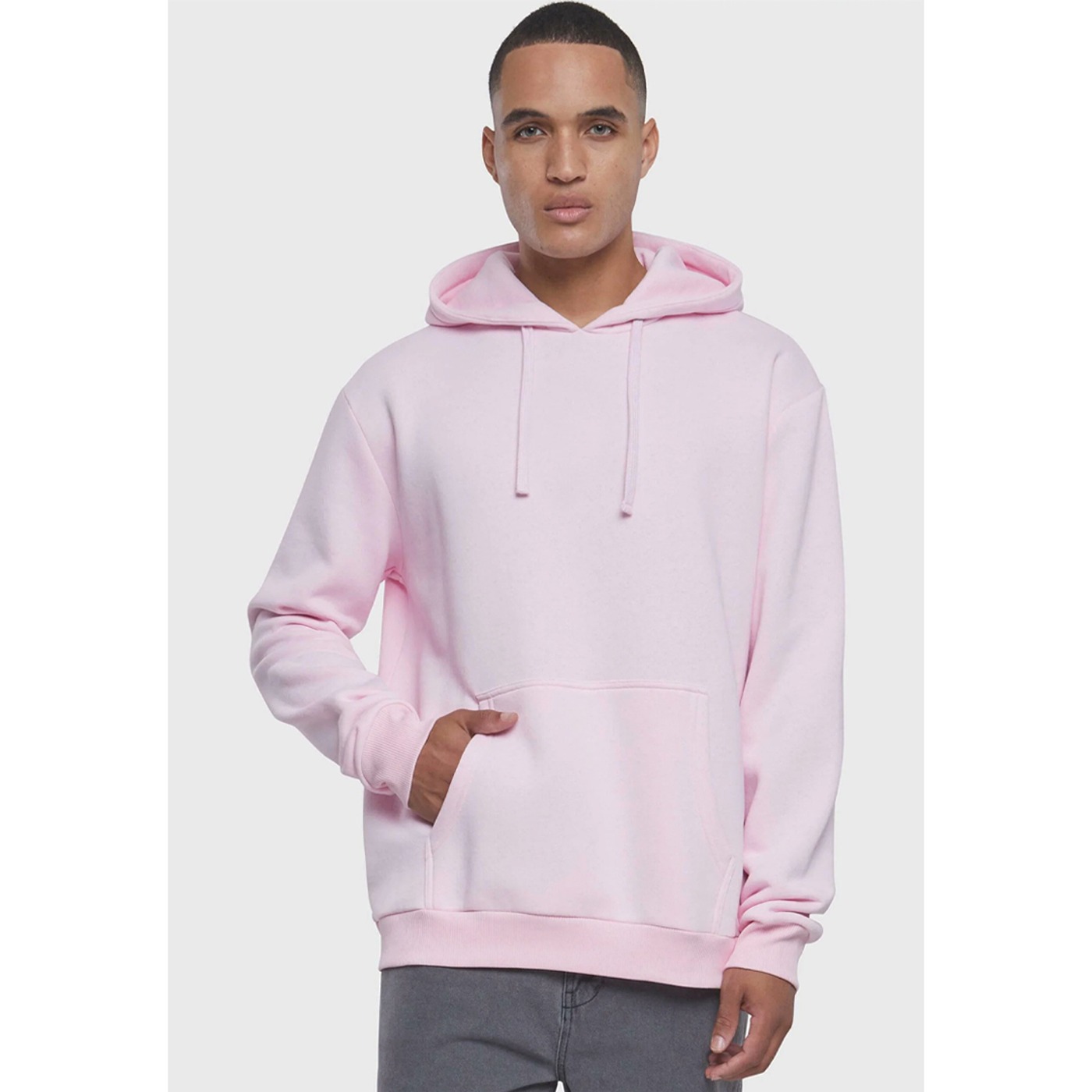 SM Baby Pink Basic Kangaroo pocket Hoodie