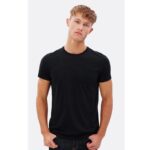 SM Black Basic Round Neck T-Shirt