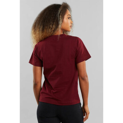 Burgundy Basic Round Neck T-Shirt