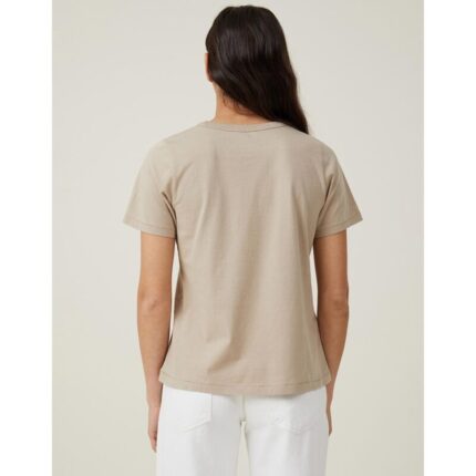 Sand Basic Round Neck T-Shirt