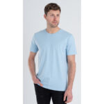 SM Sky Blue Basic Round Neck T-Shirt