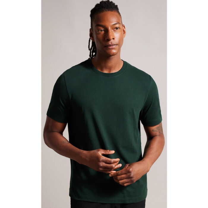 SM Bottle Green Basic Round Neck T-Shirt