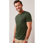 SM Olive Green Basic Round Neck T-Shirt