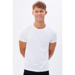 SM White Basic Round Neck T-Shirt