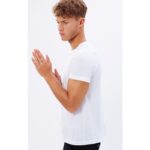 SM White Basic Round Neck T-Shirt