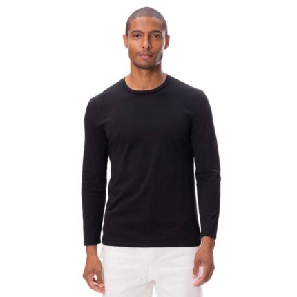 SM Black Basic Round Neck Long Sleeves T-Shirt